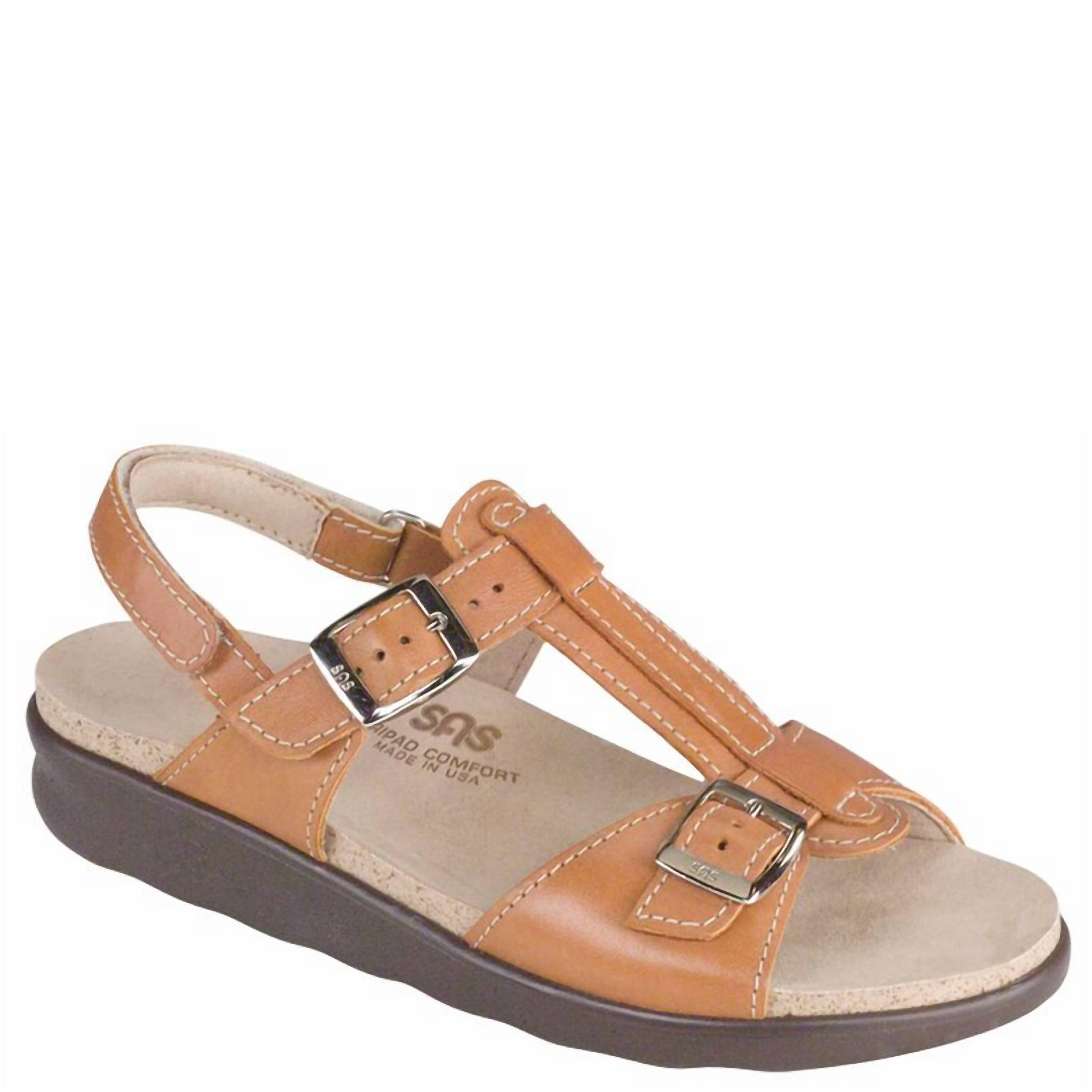 New Sas Women's Captiva T-Strap Sandal In Caramel